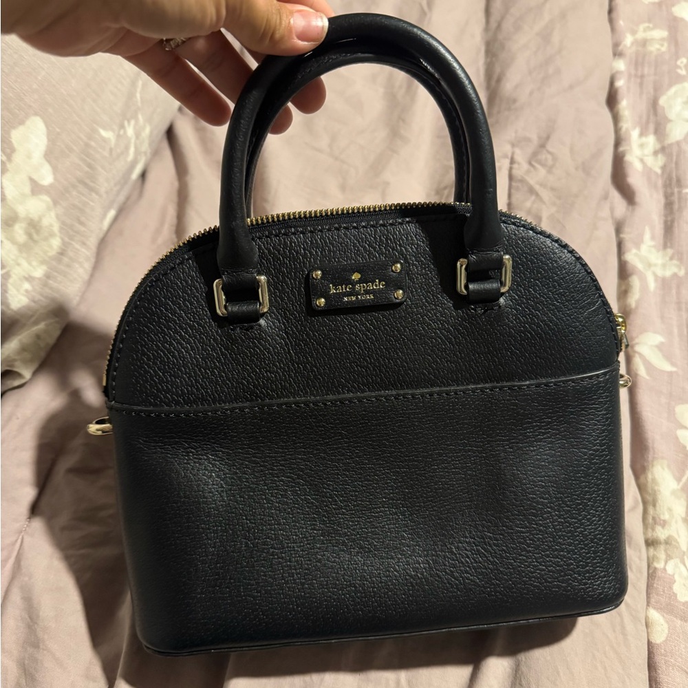 Kate Spade Black Textured Satchel